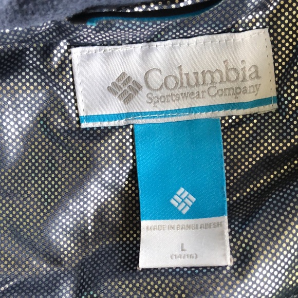 Columbia Omni Tech Teal Jacket Girls Large 14/16 - Picture 5 of 9